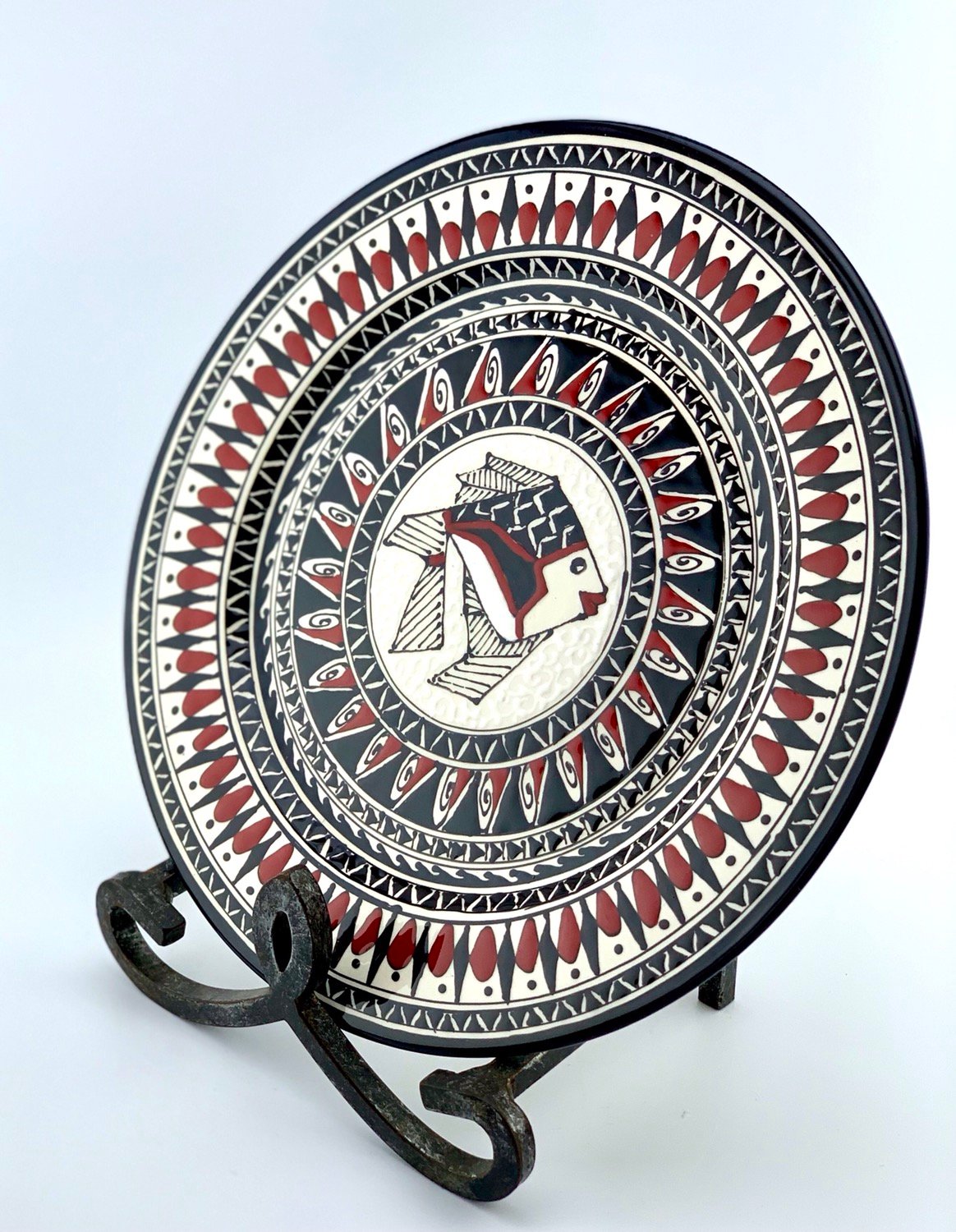 Black and white fish plate - Image 3